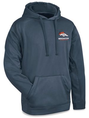 Zubaz Denver Broncos NFL Men's Grey Lightweight Hoodie w/ Tonal Camo Sleeves