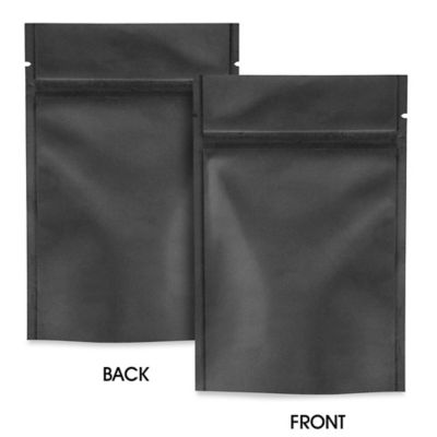 Paper Stand-Up Barrier Pouches - 4 x 6 x 2", Black S-21232BL