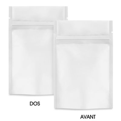 Paper Stand-Up Barrier Pouches - 4 x 6 x 2", White S-21232W