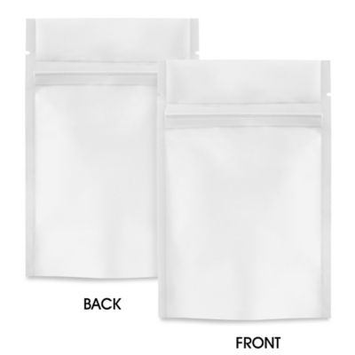 Paper Stand-Up Barrier Pouches - 4 x 6 x 2", White S-21232W