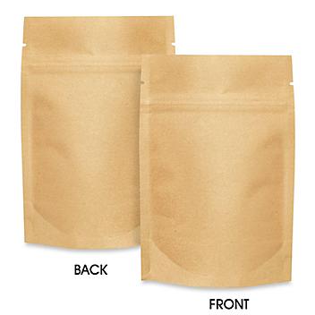Paper Stand-Up Barrier Pouches - 4 x 6 x 2"