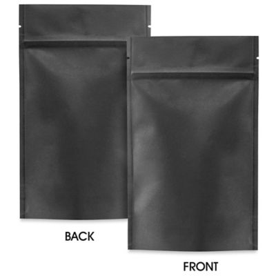 Paper Stand-Up Barrier Pouches - 5 x 8 x 2 1/2", Black S-21233BL