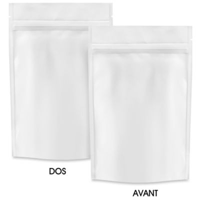 Paper Stand-Up Barrier Pouches - 6 x 9 x 3", White S-21234W