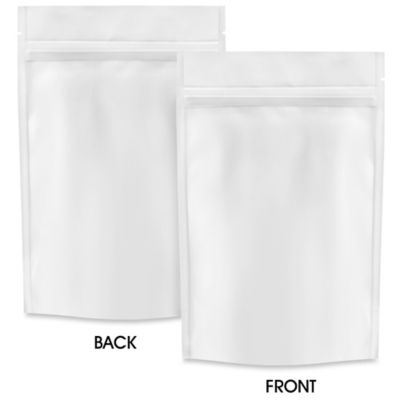 Paper Stand-Up Barrier Pouches - 6 x 9 x 3", White S-21234W
