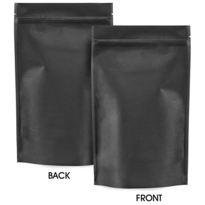 Paper Stand-Up Barrier Pouches - 7 x 11 1/2 x 4", Black S-21236BL