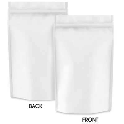 Paper Stand-Up Barrier Pouches - 7 x 11 1/2 x 4", White S-21236W