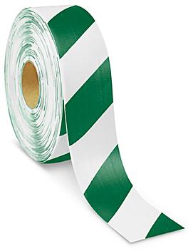 Mighty Line&reg; Deluxe Safety Tape - 3" x 100', Green/White S-21259G/W
