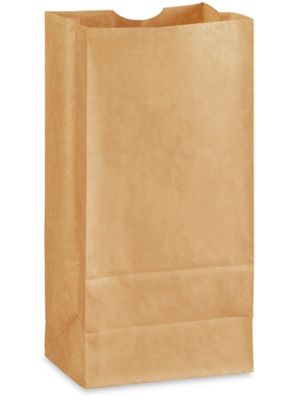 Recycled Grocery Bags - 6 x 4 1/16 x 12 3/8", #8, Kraft S-21266