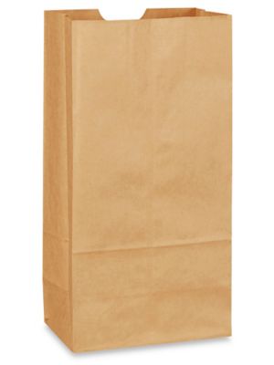 Recycled Grocery Bags - 7 x 4 3/8 x 13 3/4", #12, Kraft S-21267