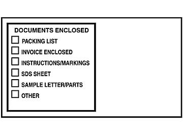 Sobres para Transporte - "Documents Enclosed", 5 1/2 x 10"