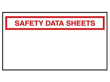 SDS Envelopes - "Safety Data Sheets", 5 1/2 x 10"