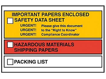Sobres SDS - "Important Papers Enclosed", 6 1/2 x 10"