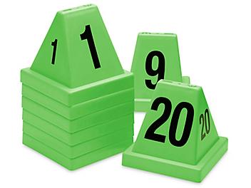 Numbered Cones - 1-20, Green S-21300G