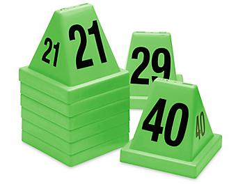 Numbered Cones - 21-40, Green S-21301G