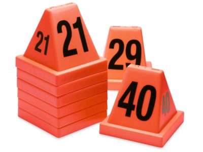 Numbered Cones - 21-40, Fluorescent Red S-21301R
