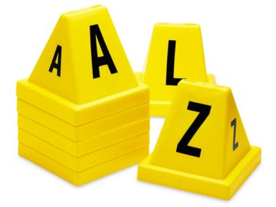 Lettered Cones - A-Z, Yellow S-21302