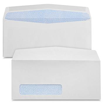 #10 Gummed White Laser Printable Business Envelopes with Left Window - 4 1/8 x 9 1/2" S-21303