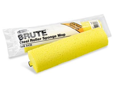 Rubbermaid Commercial Steel Roller Sponge Mop Head Refill - Yellow