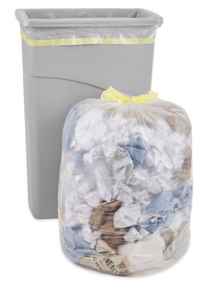 Uline Industrial Trash Liners - 23 Gallon, 1.5 Mil, Clear