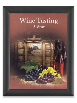 Snap Edge Frame Sign - 8 1/2 x 11", Black S-21325BL