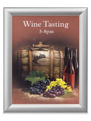 Snap Edge Frame Sign - 8 1/2 x 11", Silver S-21325SIL