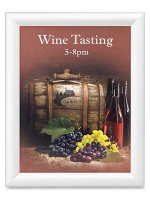 Snap Edge Frame Sign - 8 1/2 x 11", White S-21325W