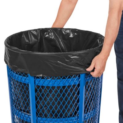 Uline Industrial Coreless Trash Liners - 1.5 Mil, 44-55 Gallon, Black S-21330BL