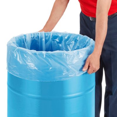 Uline Industrial Coreless Trash Liners - 1.5 Mil, 55-60 Gallon, Clear