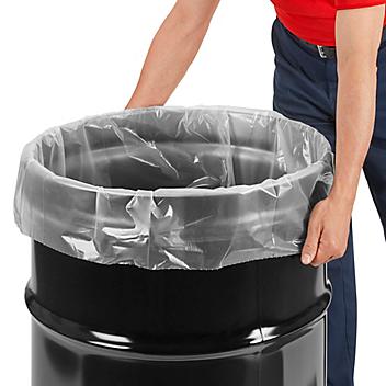 Uline Industrial Coreless Trash Liners - 2 Mil, 55-60 Gallon, Clear S-21332C