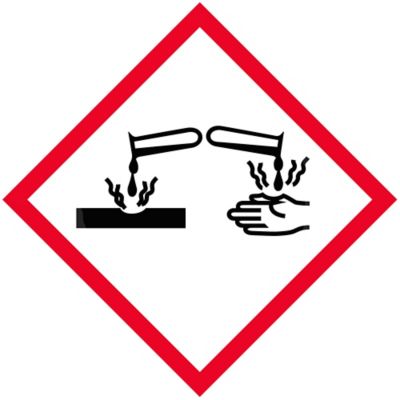 GHS Pictogram Labels - Corrosion, 1 x 1"