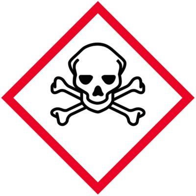 GHS Pictogram Labels - Skull and Crossbones, 1 x 1"