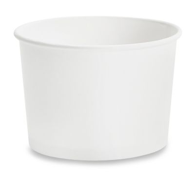 16oz Disposable White Paper Soup Containers Ice-Cream Paper Cup With Vented  Lids