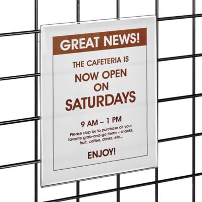 A4 Landscape Document Holder – Mesh Gridwall & Pallet Rack Display Pocket For Warehouse Signs, Labels, Info