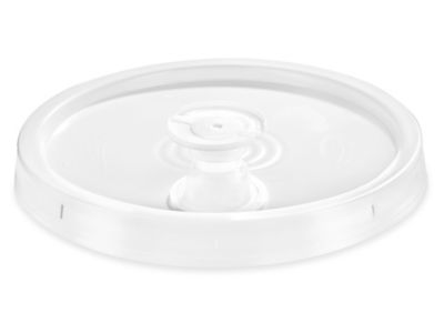 Lid with Spout for 2 Gallon Plastic Pail - White