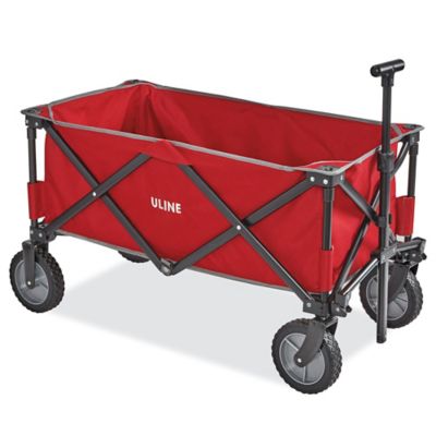 Uline Utility Cart - Narrow, 40 x 18 x 33, Blue