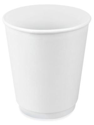 Double-Wall Paper Cups - 8 oz, White S-21465W