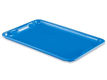 Heavy-Duty Stack and Nest Container Lid - 20 x 13", Blue S-21490BLU