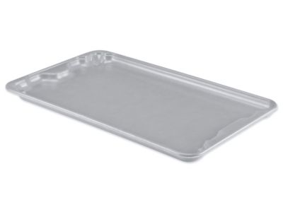 Heavy-Duty Stack and Nest Container Lid - 24 x 15", Gray S-21491GR