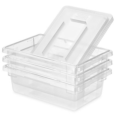 Rubbermaid® Food Storage Boxes - 26 x 18 x 6, Clear S-21500 - Uline