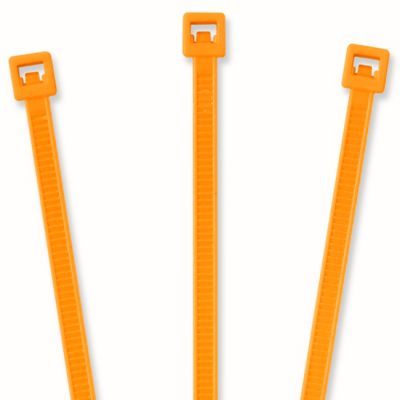 Nylon Cable Ties - 4", Fluorescent Orange S-2151FO