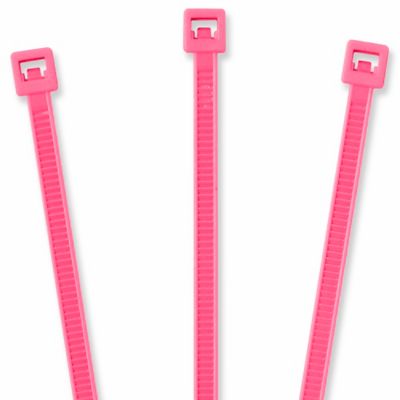 Nylon Cable Ties - 4", Fluorescent Pink S-2151FP