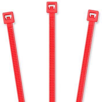 Nylon Cable Ties - 4", Fluorescent Red S-2151FR