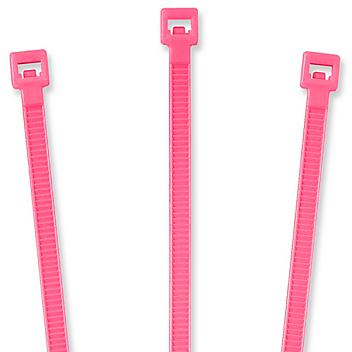 Nylon Cable Ties - 8", Fluorescent Pink S-2153FP