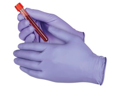 Uline Secure Grip™ Nitrile Gloves - Powder-Free, Orange, Large