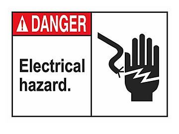 Etiquetas Adhesivas para Maquinaria - "Electrical Hazard", 3 1/2 x 5"