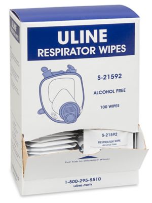 ULINE Safety Glass Wipes - Box of 120 - S-19310