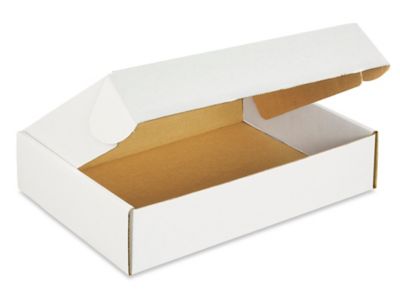 18 x 14 x 4" White Tab Locking Literature Mailers S-21617