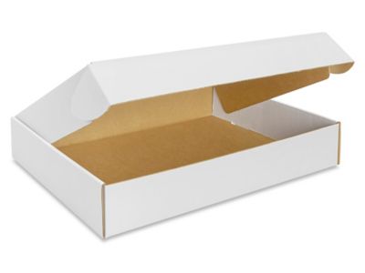 24 x 18 x 4" White Tab Locking Literature Mailers S-21618