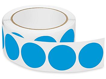 Removable Adhesive Circle Labels - Blue,  1 1/2" S-21646BLU