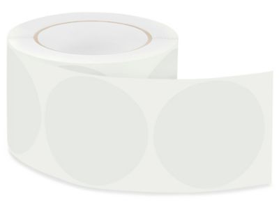 Removable Adhesive Circle Labels - Clear, 3 - ULINE - S-21647C